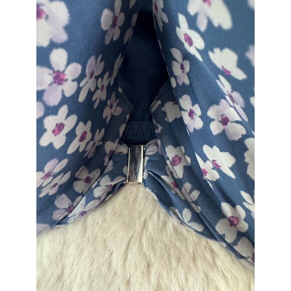 Adore Me Bra 36DDD Blue Floral Front Closure Lace Underwire Feminine - Picture 3 of 6